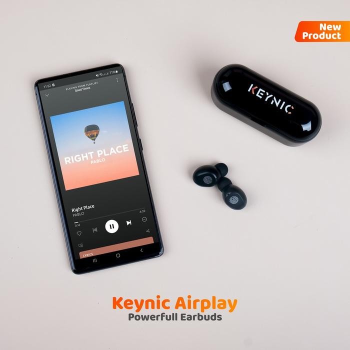 (Expert) Keynic AIRPLAY Powerfull Earbuds bluetooth with mini Power Bank