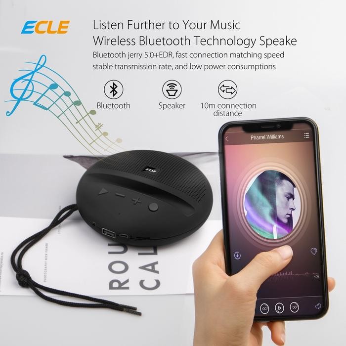 (Expert) ECLE BSE-1602 Round Speaker Bluetooth 1200 mAh Speaker Musik
