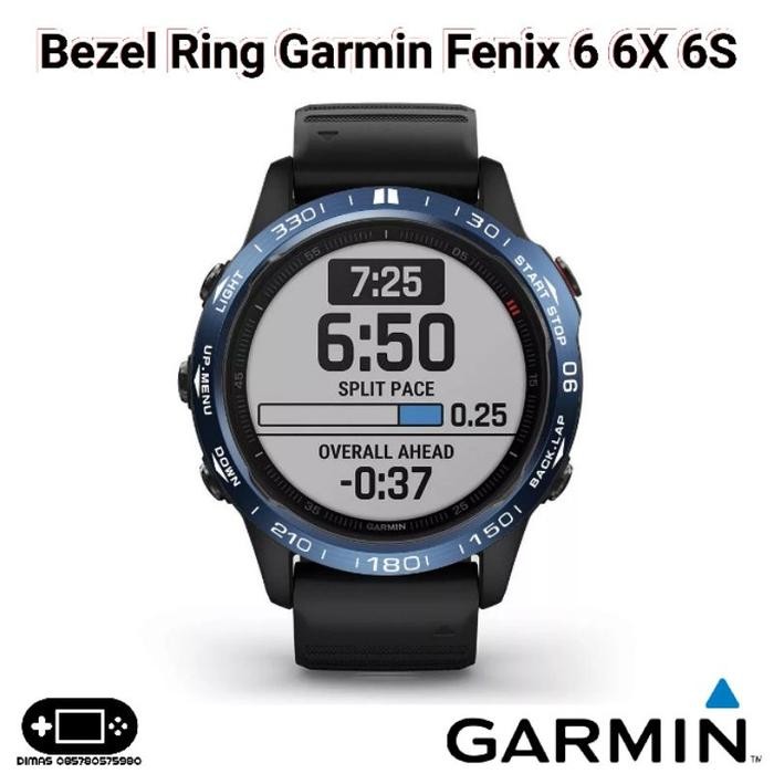 (Expert) Bezel Ring Garmin Fenix 6 6X 6S Cover Metal Case Frame Pro Sapphire