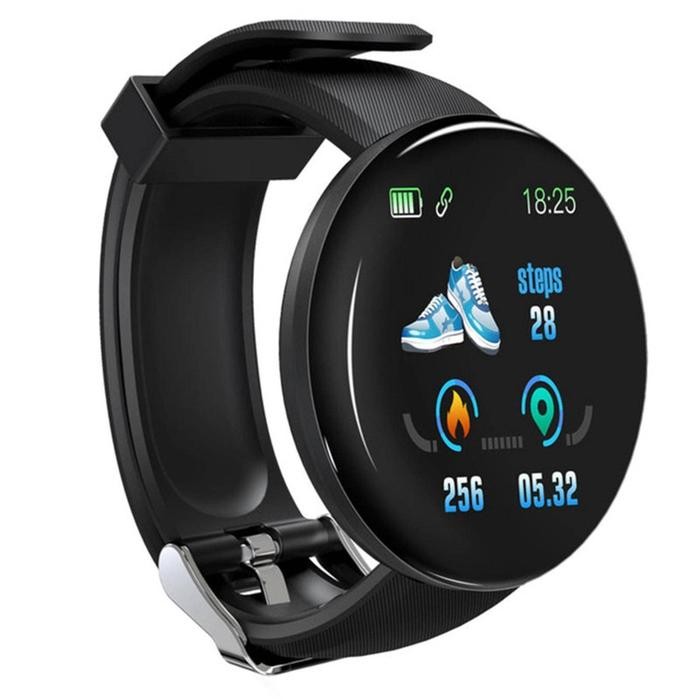 (Expert) SmartWatch Pria Wanita D18 Jam Pintar Olahraga Bluetooth Digital