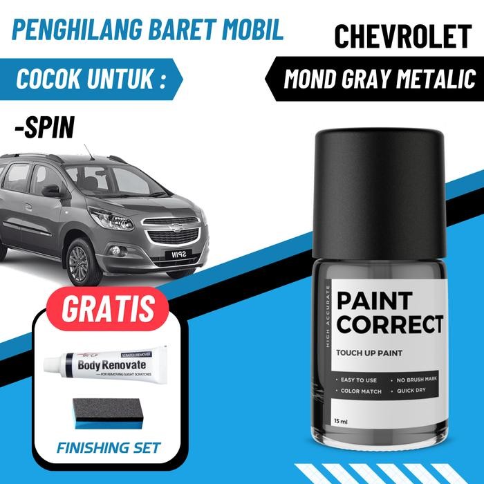 TERLARIS CAT OLES PENGHILANG BARET MOBIL CHEVROLET MOND GRAY METALIC ABU