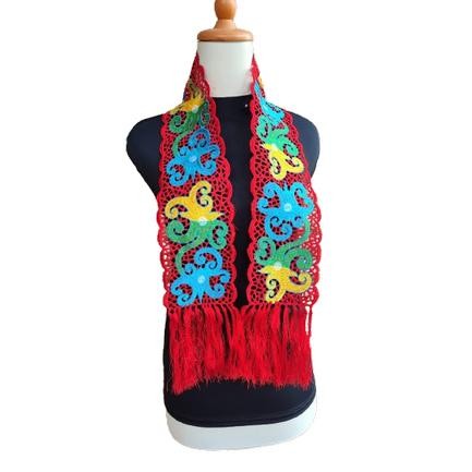 Bordir Selendang Motif Dayak
