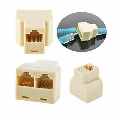 Terbaru Network Splitter 1 To 2 Rj45 Ethernet Connector Adapter Splitter Rj45