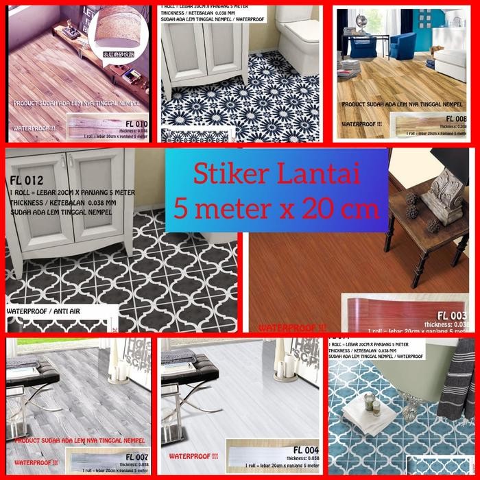 STICKER LANTAI FLONG PVC STIKER DAPUR STIKER LANTAI