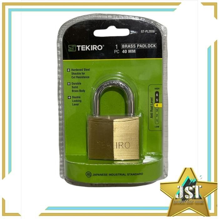 Tekiro Kunci Gembok PADLOCK 40mm Gembok KUNINGAN Tekiro