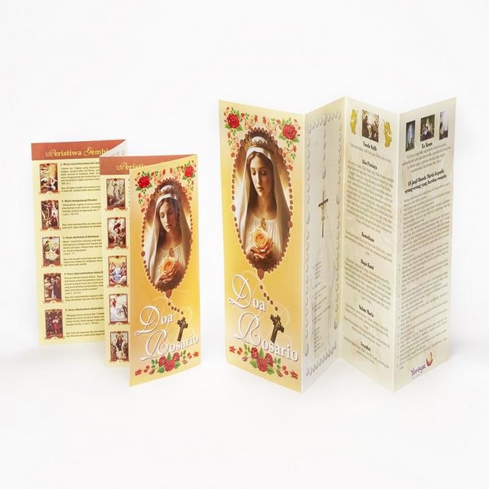PREMIUM Lembaran Doa Rosario -Kertas Doa Rosario-Buku Kumpulan Doa Rohani-Buku doa rohani-Buku