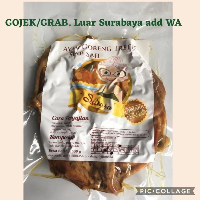 PREMIUM ayam goreng /kukus frozen food vaccum pack kampung SRIRASA TRETES