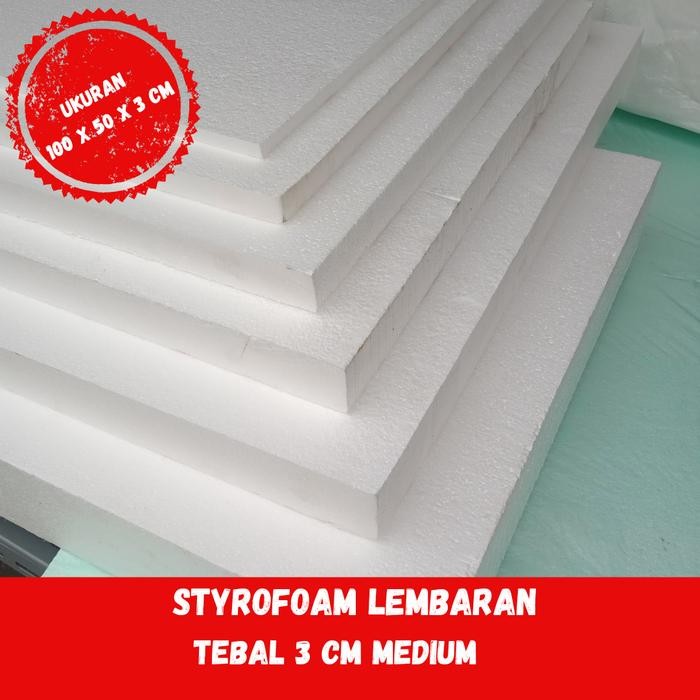 PREMIUM lembaran styrofoam medium 3 cm / styrofoam lembaran 3 cm medium