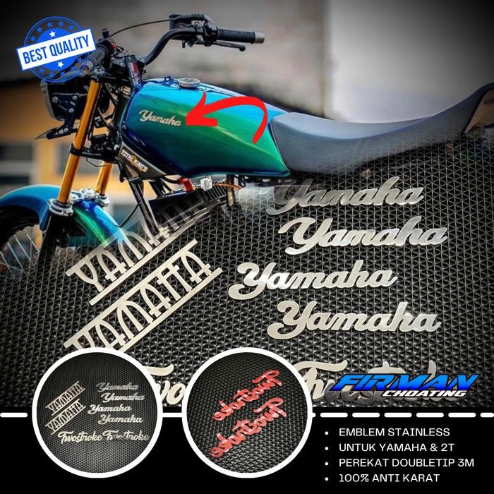 PREMIUM emblem yamaha tangki rx king rxs rxk yt115 custom stenlis (sepasang)