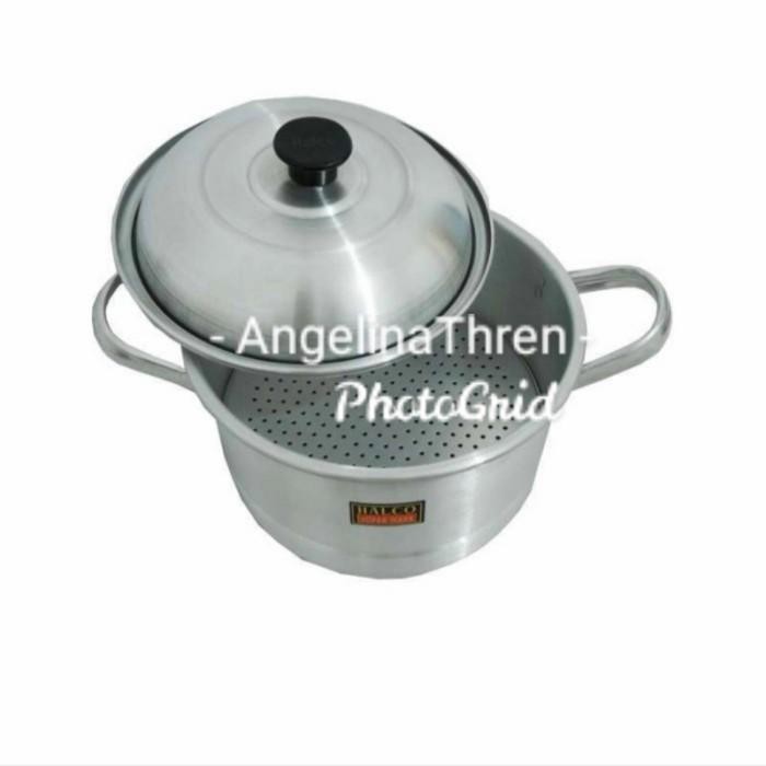 PREMIUM Langseng Halco Alumunium 28CM - Panci Kukus Alumunium Halco Produk Baru