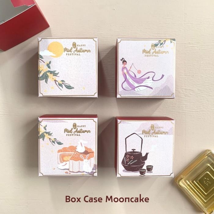 (Expert) (Isi 4) Box Mooncake Satuan Kotak Kue Bulan Dus Mooncake 125gr - 180gr