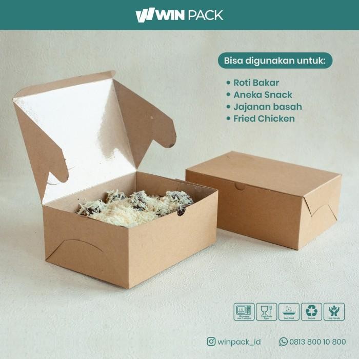(Expert) Snack Box Dus Roti Bakar Box Pisang Bakar Polos Laminasi Size L
