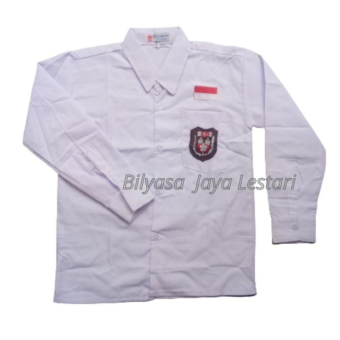 (Expert) Setelan Kemeja Baju Putih Rok Merah Seragam Sekolah SD Panjang Cewek
