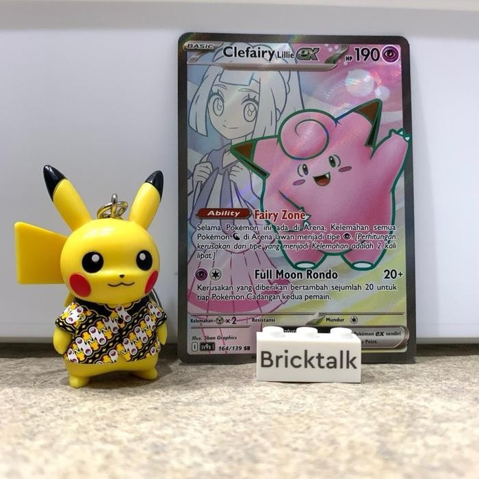 Kartu Pokemon Lilie's Clefairy ex SR 164/139 sv9s Ikatan Takdir Trading Card Game Indonesia Original