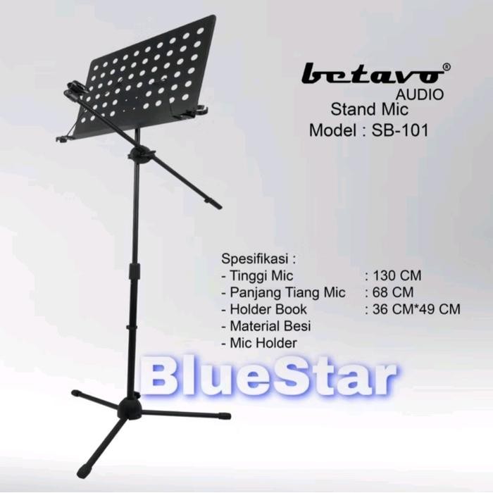 Termurah Stand Book Betavo Sb 101 Original + Stand Mic Betavo Sb101