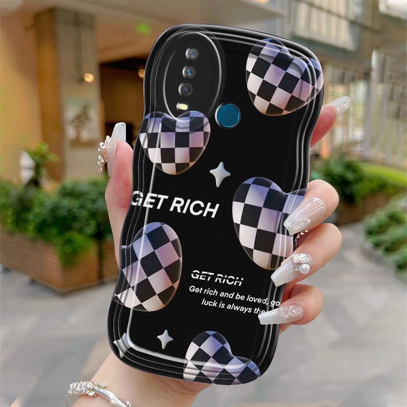 Casing Hp Untuk VIVO Y12 Y12i Y15 Y17 Y3 Y3s 2020 Case Kasing Cinta kotak-kotak Softcase Anti Drop K