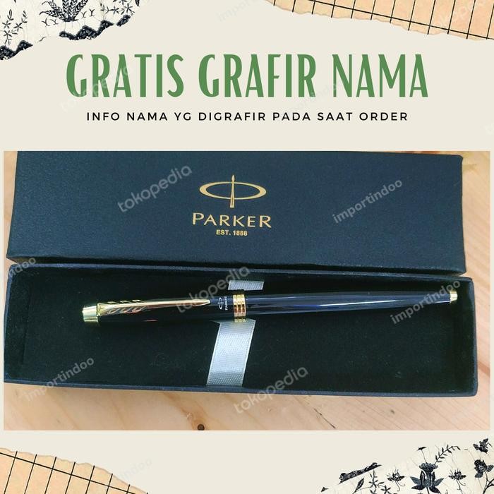 

pulpen sign pen stainless Parker exclusive gratis Grafir nama