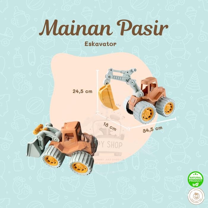 MAINAN MOBIL PANTAI PASIR / BEACH TOYS / DUMP TRUCK / BULDOZER / BESAR