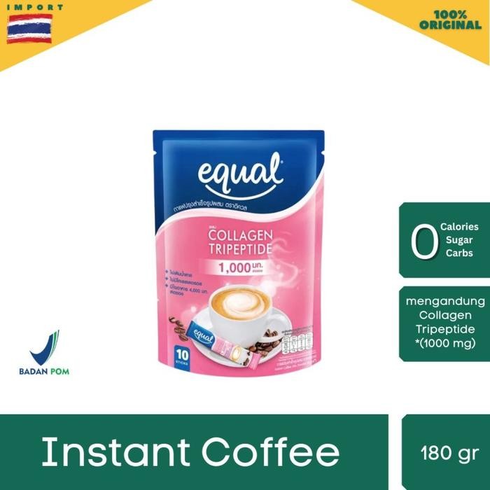 

MARI MILIKI- EQUAL COFFEE COLLAGEN NO SUGAR INSTANT COFFEE MIX KOPI KOLAGEN