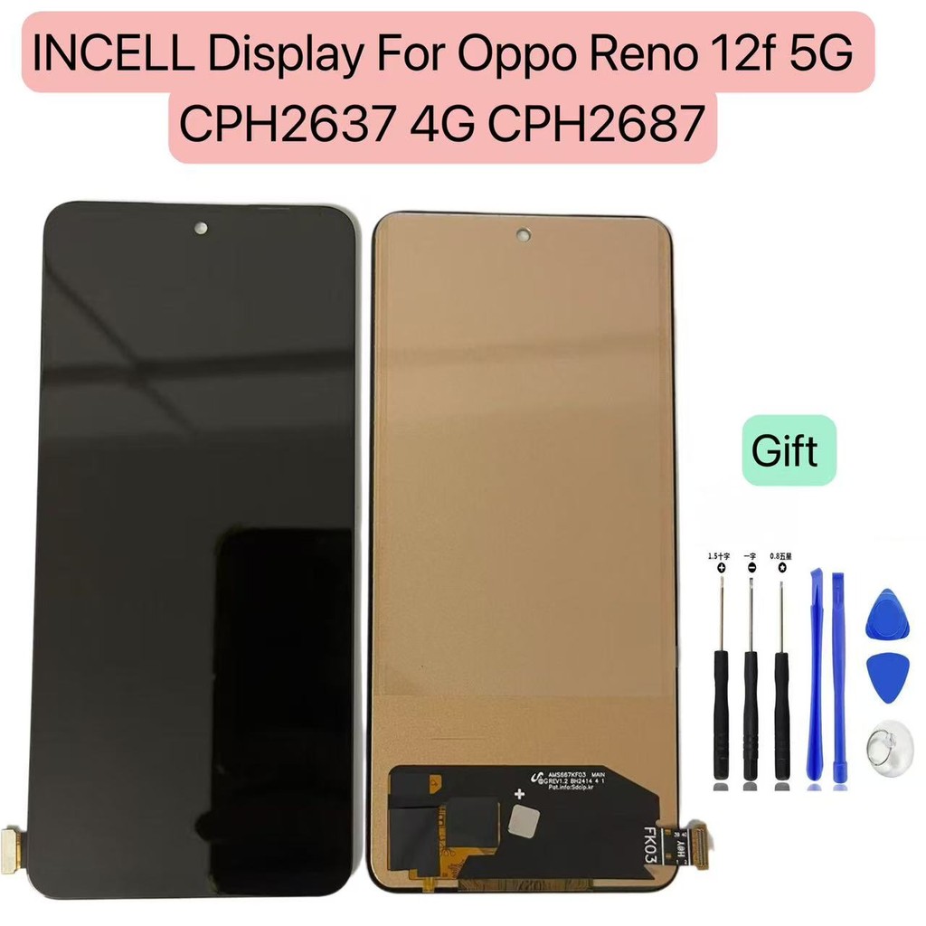 Amoled/Tft 6.67'' Display For Oppo Reno 12F Lcd Touch Screen Digitizer For Oppo Reno12F 4G Cph2687