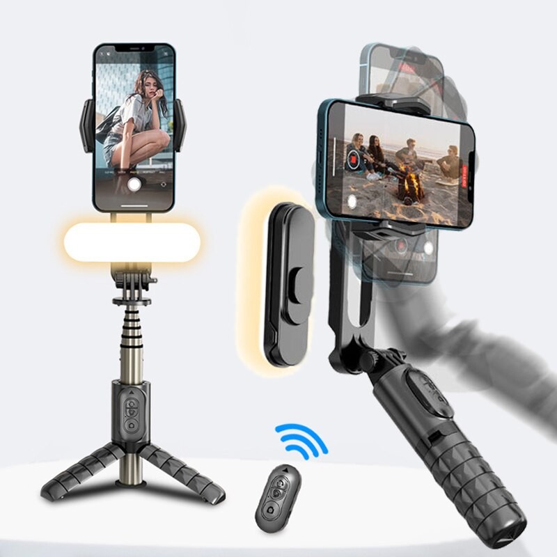 IMPORT Gimbal Stabilisateur Estabilizador Selfie Stick Fill Light Smartphone Baseus Handheld Action