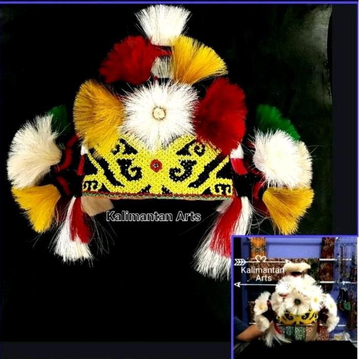 Ready Bluko/ Hiasan Kepala / Topi Khas Dayak Kalimantan Perempuan Dewasa