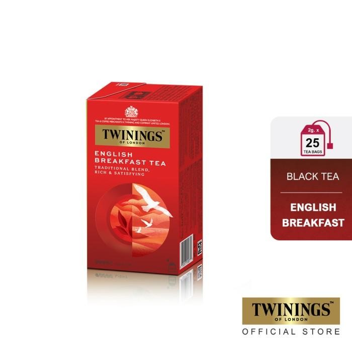

Twinings Teh Hitam Celup English Breakfast Tea 25X2Gr