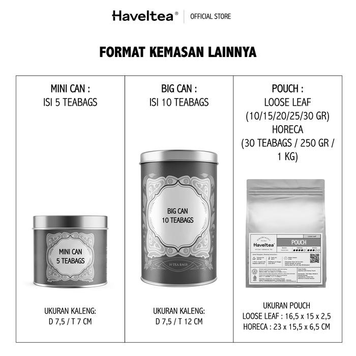 

Classic Earl Grey Mini Tin Haveltea Teh Hitam Bergamot Indonesia