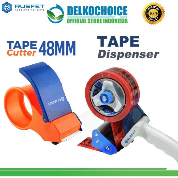 

Tape Dispenser RUSFET Alat Pemotong Lakban Isolasi Solatip Plakban
