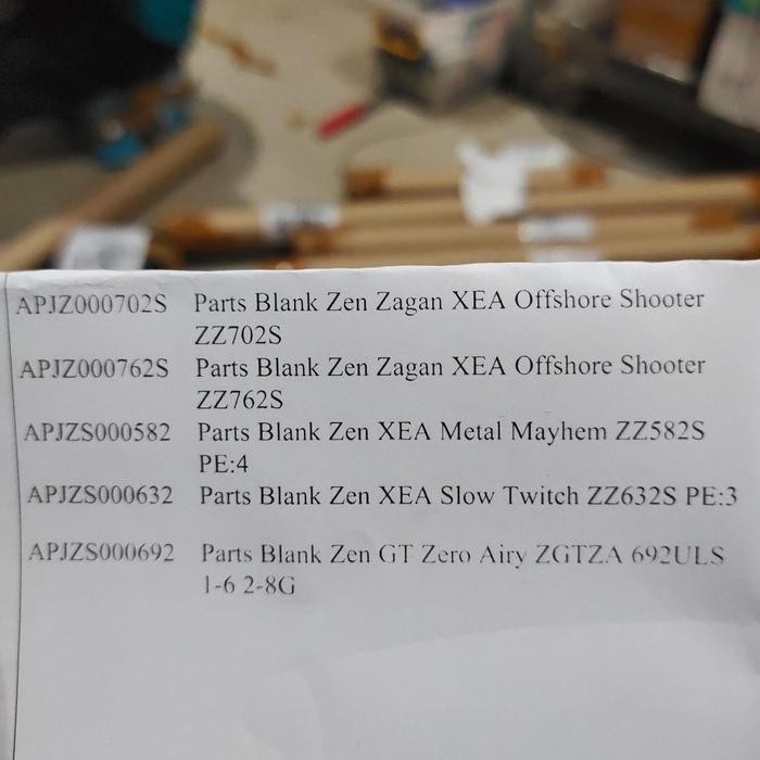 Blank Joran Set Bahan Carbon Zen Zagan Original Asli Hanya Blank Saja