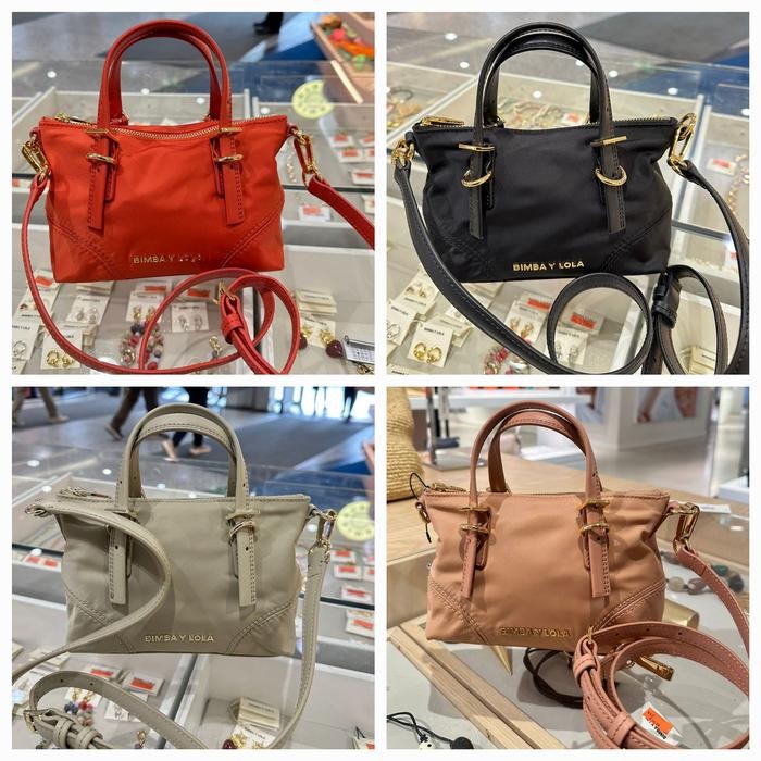 BEST SELLER bimba nylon tote mini crossbody bag