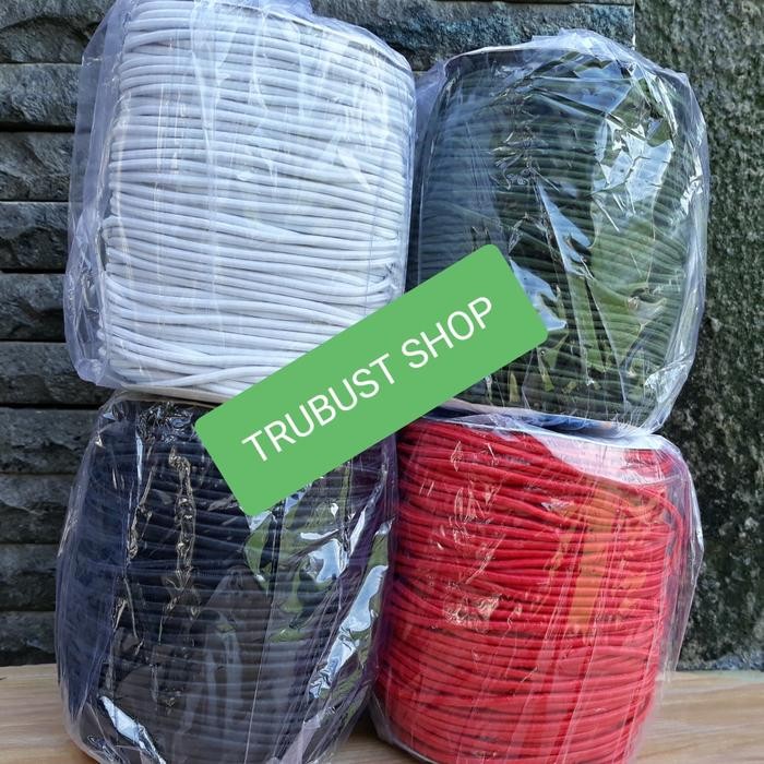 JTTOP" TALI KUR TALI ELASTIS KARET STRING UK 3MM JUAL PER 1ROL ISI 90METER