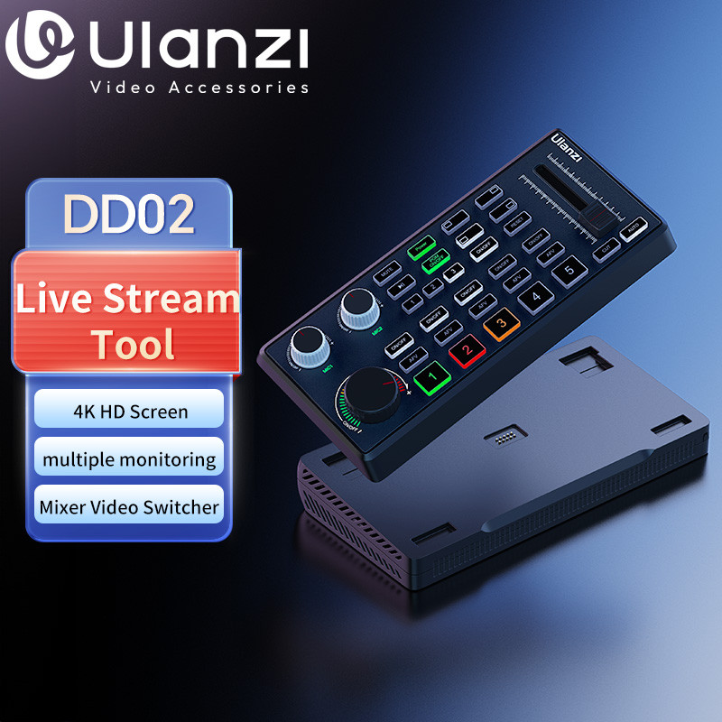 IMPORT Ulanzi DD02 For Live Streaming Tool Video Mixer Video Switcher 4 CH HDMI Streaming 4K HD