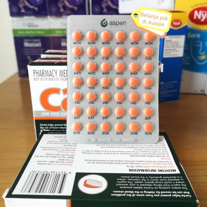 TOP" CARTIA LOW DOSE ASPIRIN 100MG - ORIGINAL PRODUCT AUSTRALIA
