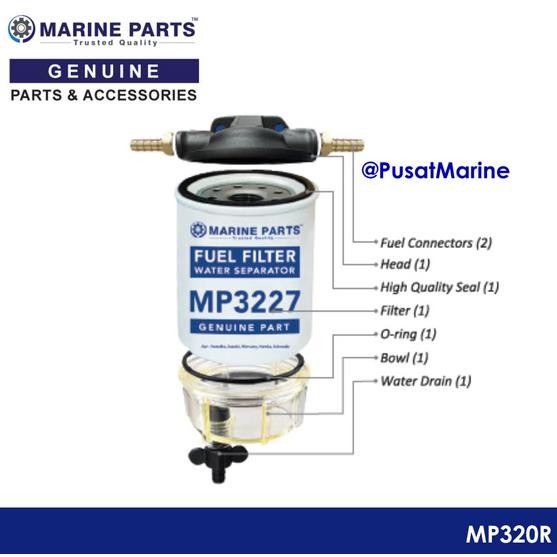 Terbagus Racor S3227 Parker Fuel Filter Water Separator 3227 Saringan Bensin