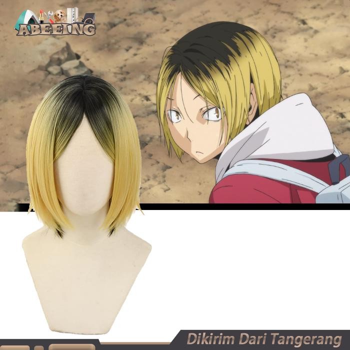 Wig Haikyuu Anime Cosplay Rambut Palsu Kenma Kozume