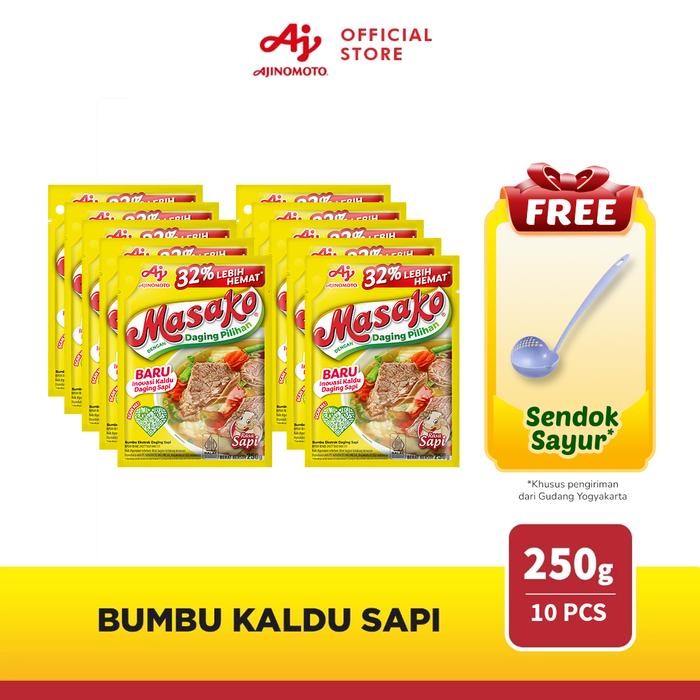 

Masako Bumbu Kaldu Sapi Penyedap Rasa 250g (10 pcs)