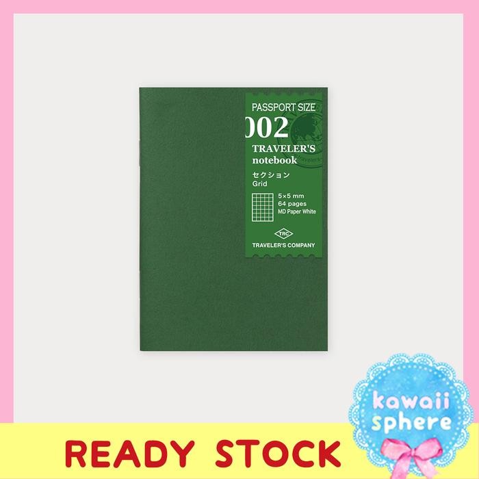

Travelers Notebook Refill 002 Grid (Section) Passport Size