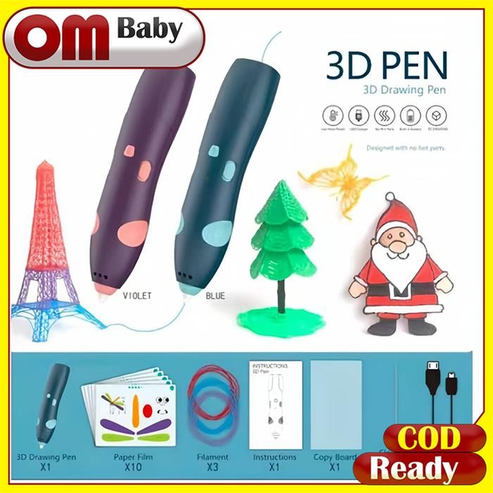 

Wireless 3D Printing Pen 3D Printer Arts Pen 3D Stereoscopic Printing Pen Making Doodle Arts