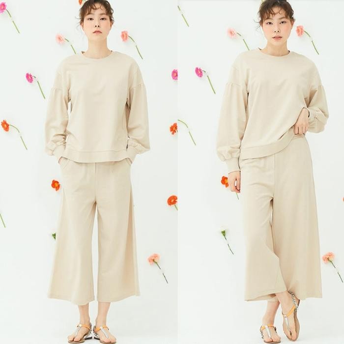 LAPIAF WIDE CULOTTE OATMEAL