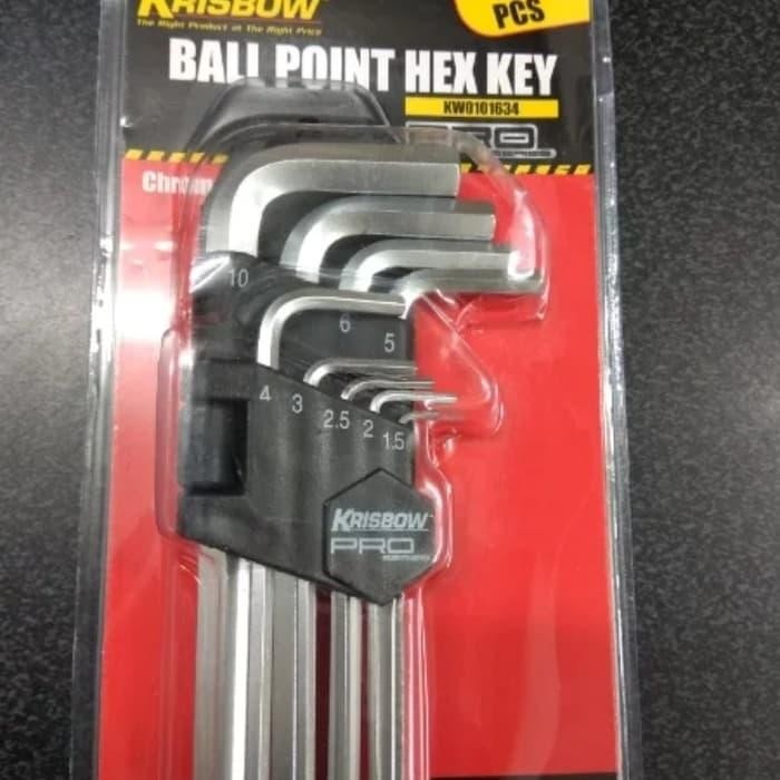 Krisbow kunci L set Ball int