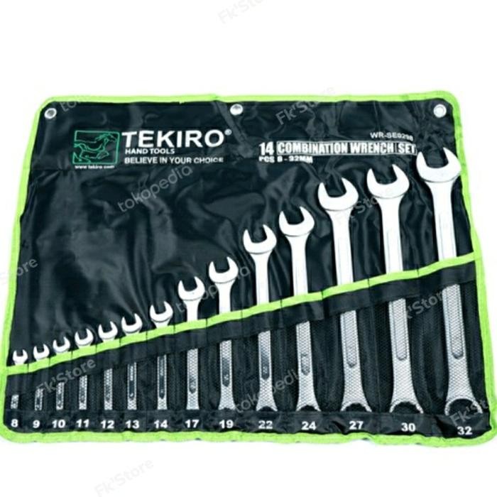 Tekiro Kunci Ring Pas Set 14 pcs 8-32 mm / Kunci Ring Pas Set 8-32mm