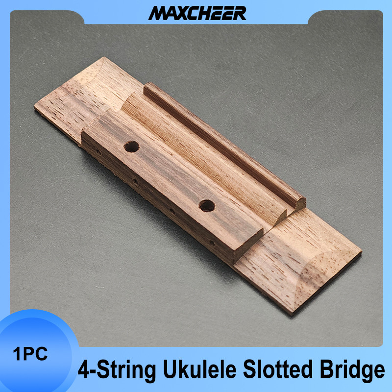 Ukulele Rosewood Bridge for 4-String Ukulele Slotted Bridge 90x25.5MM-53 Bridge Ukulele Parts