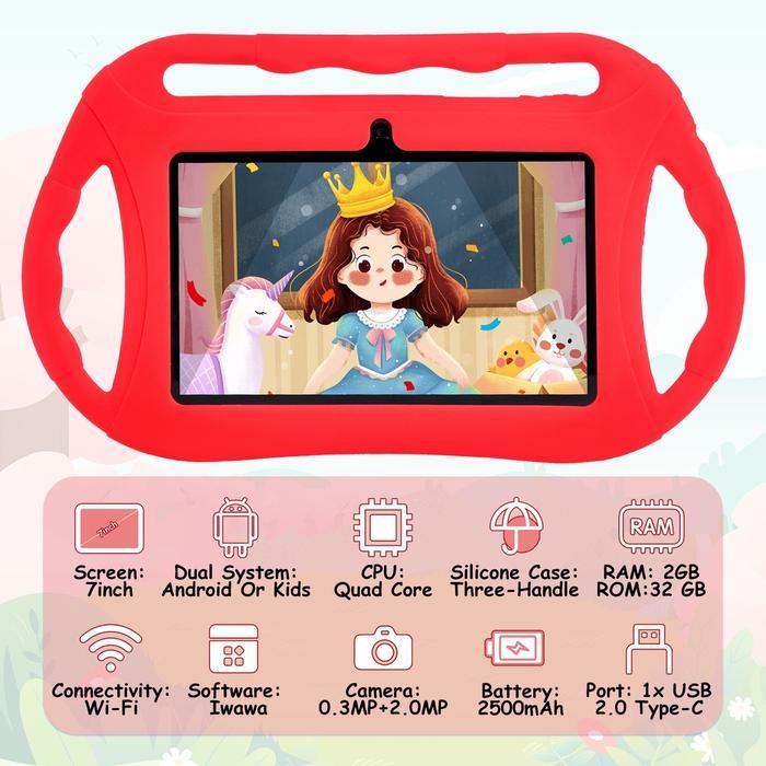 [Expert] Kids Tablet / Tablet Anak / Tablet 7 Inch / Android 10 / 2/32GB / Kids
