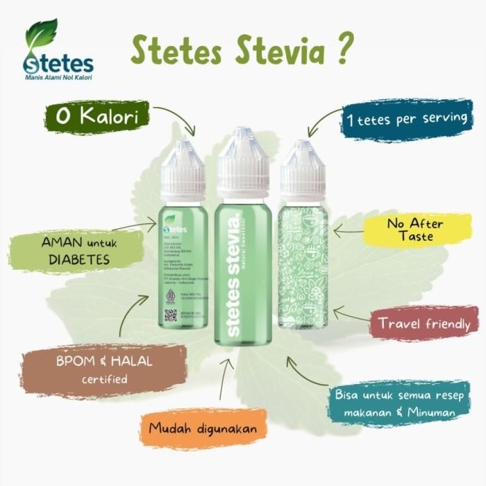 

(Allthebest) STETES Stevia - 0 Kalori Pengganti Gula Tetes Sehat Alami BPOM Halal