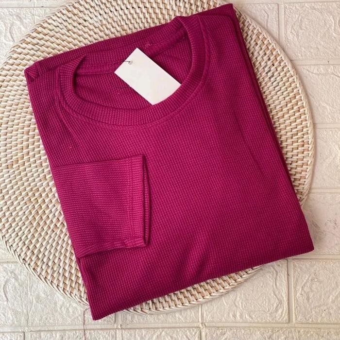 Tunik Knit Waffle Oval Terbaru / Long Tunik Rajut