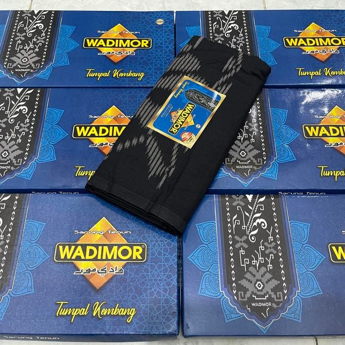 SARUNG WADIMOR PUTIH POLOS TUMPAL KEMBANG MOTIF BHS EXCELLEN