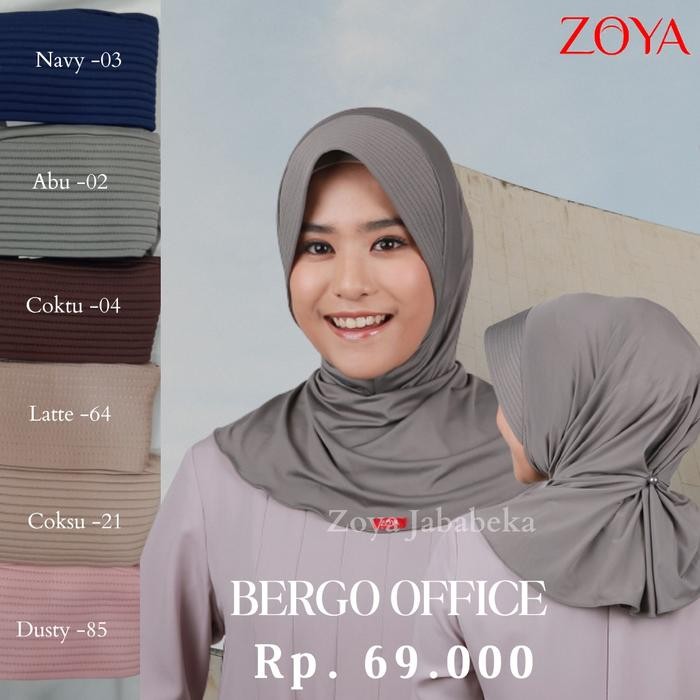 Bergo Office Zoya Hijab Jilbab Kerudung Bergo Instan
