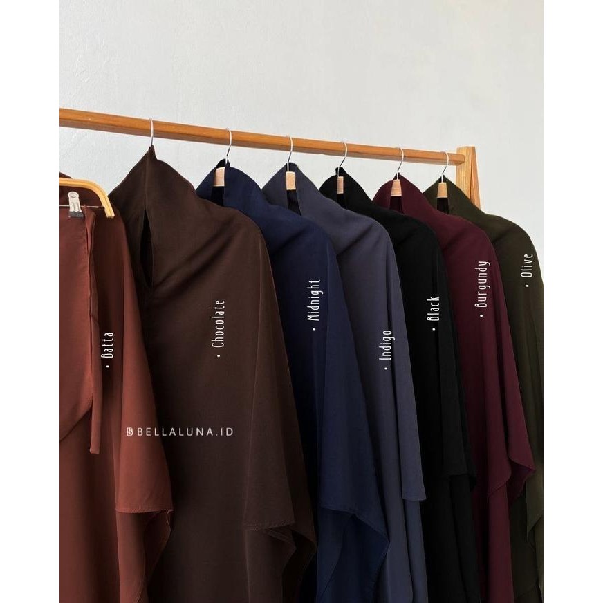 HASYA KHIMAR BELLALUNA - Jilbab Syari Non Pad Jumbo Oval Lancip Burj Arab