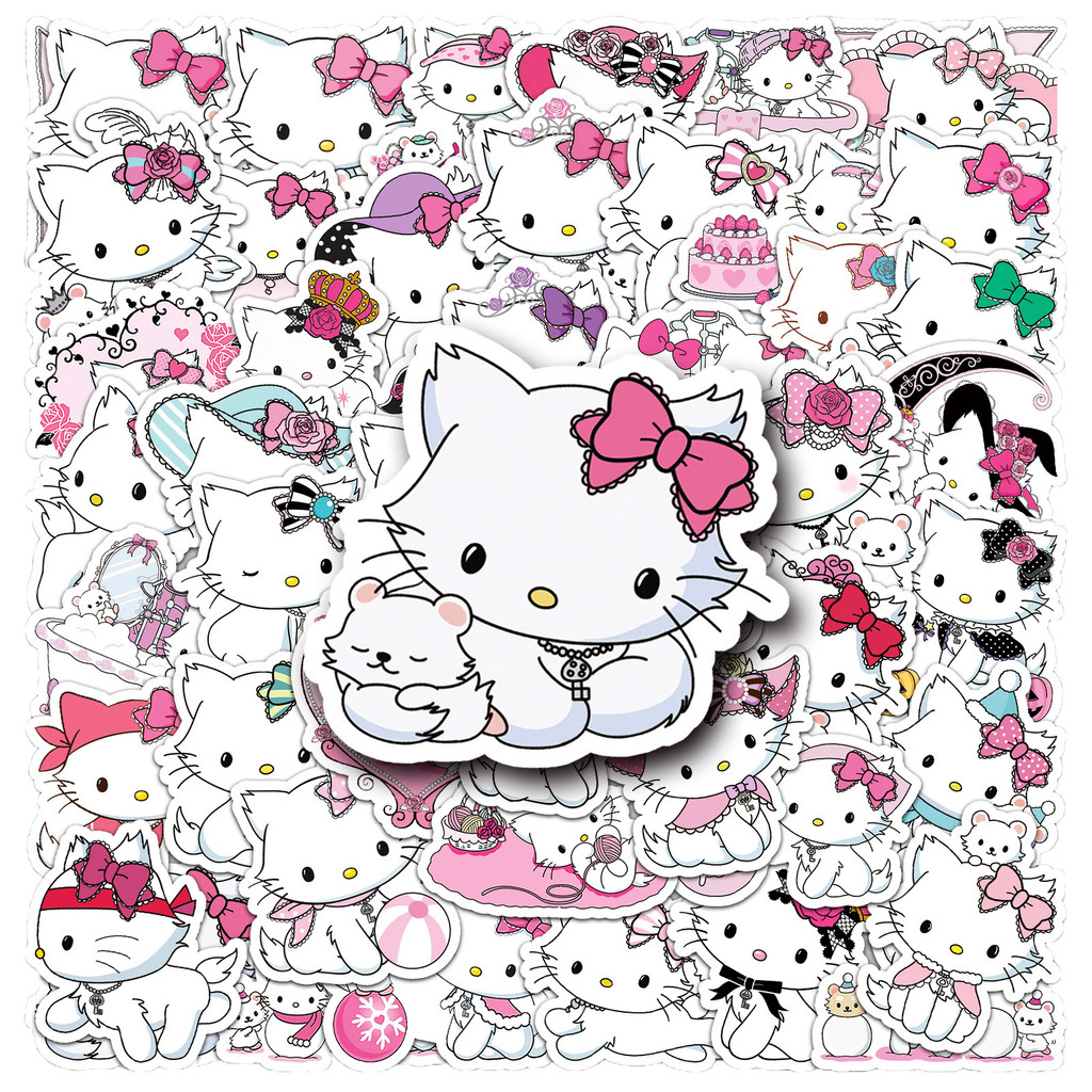 10/30/50PCS Sanrio Cute CharmmyKitty Stickers Cartoon Waterproof Graffiti DIY Stationery Diary